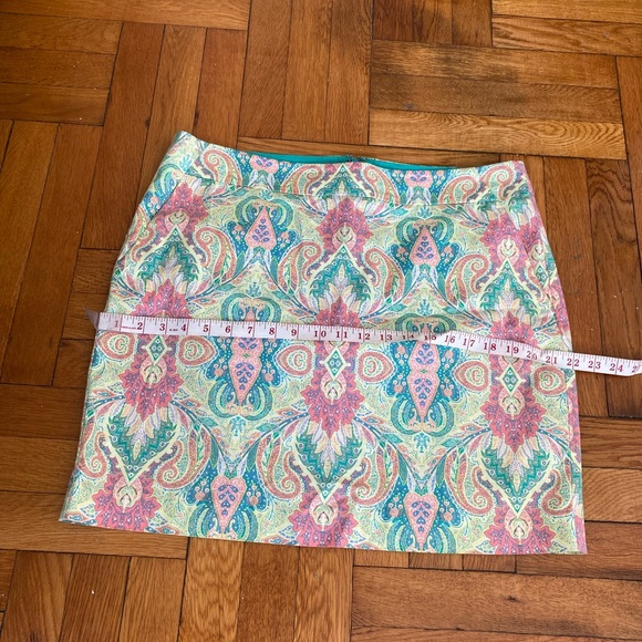 Ann Taylor Loft Madison Skirt Pink Blue White Size 12 - Picture 10 of 10